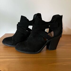 Faux Suede Cut-Out Booties